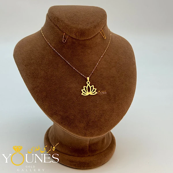 آویز لوتوس طلا لیزری